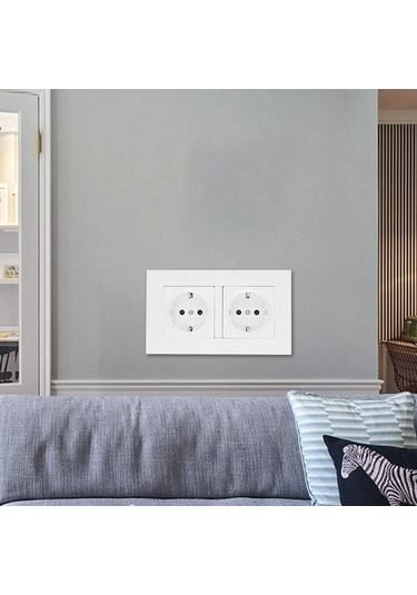 Pazly Usb'li Suntek Priz Paneli Duvar Çıkışlı Çift Ab Kl