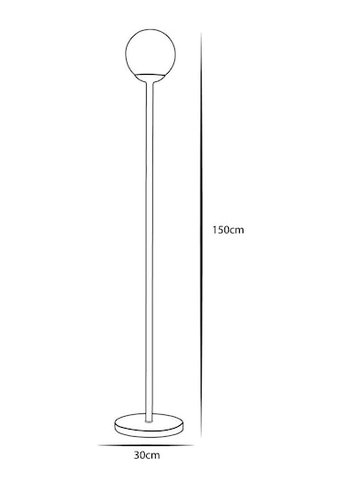 Luzarana Glob Antrasit Metal Gövde Füme Camlı Tasarım Lüx Yerden Aydı...