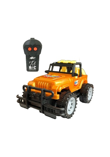 Çocuk Safari Arazi Aracı Uzaktan Kumandalı Yarım Fonksiyon Ileri Geri Oyuncak Jeep Jip Araba - Kahverengi