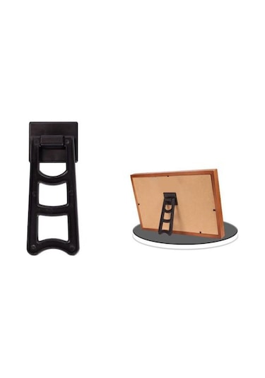 Siyah 5 Adet Fotoğraf Çerçevesi Standı Ayarlanabilir Açı Yapışkanlı Destek Fotoğraf Ekranı Stand Braketi Arka Bacak Ayak Ofis Aksesuarı M