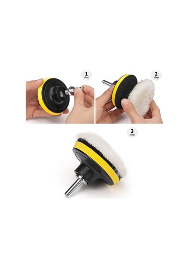 22 Adet 3 İnçlik Araba Cilalama Süngeri Araba Cilalama Seti Ve Araba Cilalama Adaptör Kiti