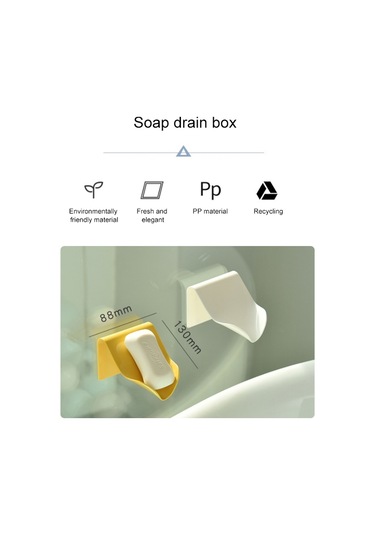 5 Adet Çok Fonksiyonlu İzsiz Duvara Monte Drenaj Sabun Kutusu, Rastgele Renk Teslimatı