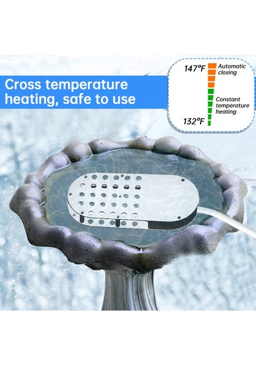 Xindoker Kışlık Kuş Ve Evcil Hayvan Su Tankı Isıtıcı 200w Otomatik Aç-kapa Termostat Kontrollü Suya Dönüştürücü Avrupa Şarjı