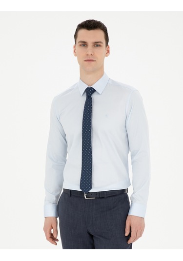 Pierre Cardin Erkek Açık Mavi Gömlek Basic 50286102-vr003 Açık Mavi