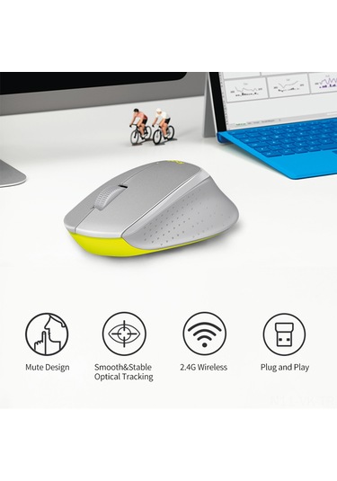 Logitech M330 2.4ghz Kablosuz Fare Ergonomik Sessiz Fare 2.4g Nano Alıcı İle Tak Ve Çalıştır Masaüstü Bilgisayar Dizüstü Bilgisayar Beyaz M330