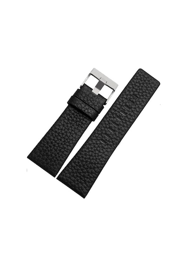 24Mm Diesel Saat Uyumlu Siyah Renk Hakiki Deri Saat Kordonu
