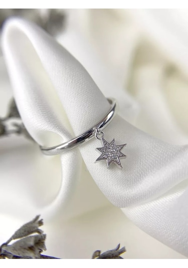 Sılver Whale 925 Ayar Gümüş Taşlı Yüzük 199871078 Gri