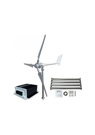 İsta Breeze İ-700 W 12v/24v/48v Rüzgar Türbini + Hibrit Şarj Kontrol Cihazı + Direk Seti