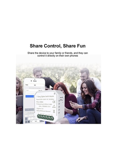 Fortunelane Tuya Zigbee 3.0 Akıllı Anahtar, Sesle Kontrol Edin, 2 Adet