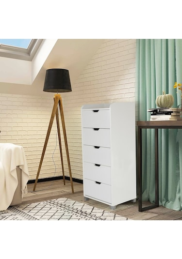 Mobilya Sarayı Yüksek Ahşap 5 Çekmeceli Kiler Dolabı (525245396)