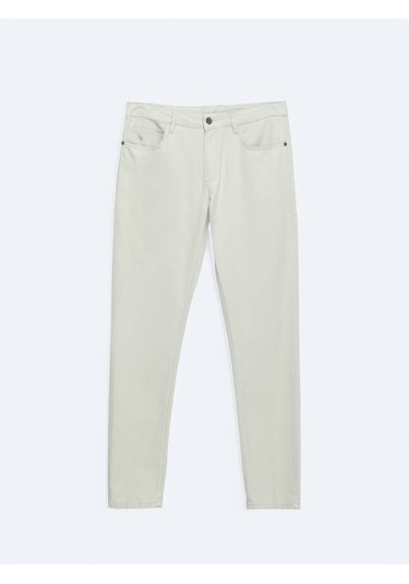 Taş Düz Dokuma Regular Fit Casual Pamuk Karışımlı Pantolon Taş