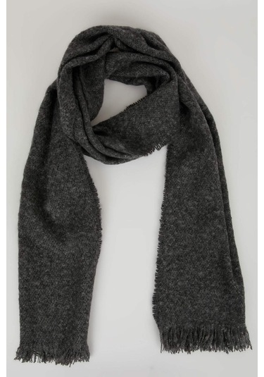 Defacto Erkek Dokuma Atkı C8259AX24WNAR195 Antrasit