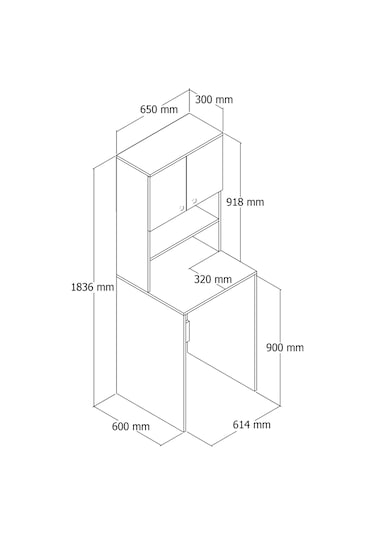 MOXEN CMD1 ÇAMAŞIR MAKİNESİ DOLABI