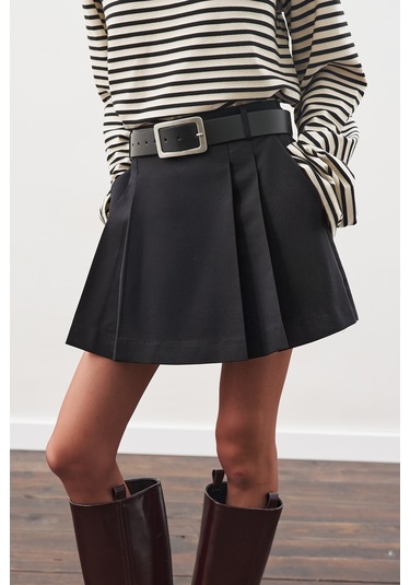 Maksi Tokalı Kemer Siyah Siyah