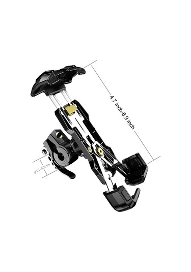 Cbtx Fl-201 Motosiklet Telefon Montajlı Bisiklet Telefon Tutucu  4.7 ''- 6.9''  - Siyah