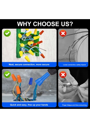 Qingmipy Mavi 2'li Tel Sıkma Aleti - Otomatik Tel Bağlayıcı, Rotatif Soketli, Dayanıklı Polimer Yapı, Profesyonel Ve Dıy Projeler İçin