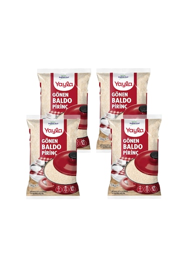 Yayla Gönen Baldo Pirinç 5 Kg X4