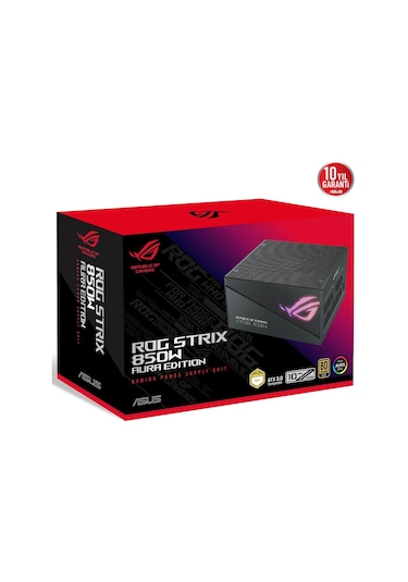 Asus ROG Strix 850W 80+ Gold Aura Edition PCIe Gen 5.0 Tam Modüler RGB Güç Kaynağı