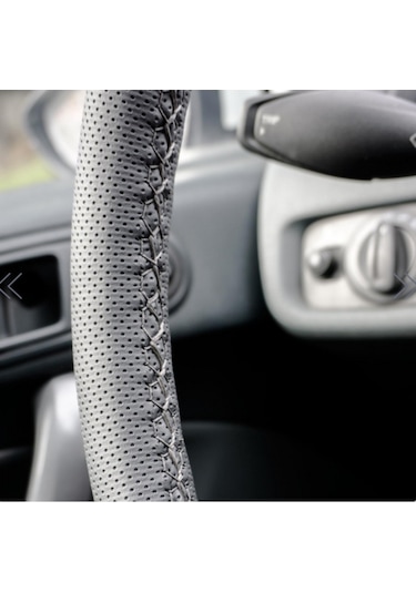 Otokılıfcı Sarmalı Dikmeli Noktalı Model Deri Direksiyon Kılıfı