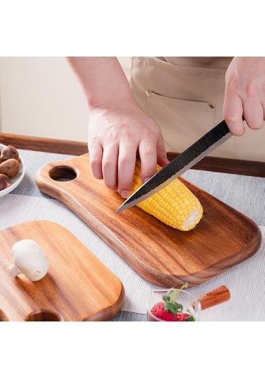 Suntek Ahşap Kesme Tahtası Servis Ekmek Meyve Sebzeler Için Abanoz S