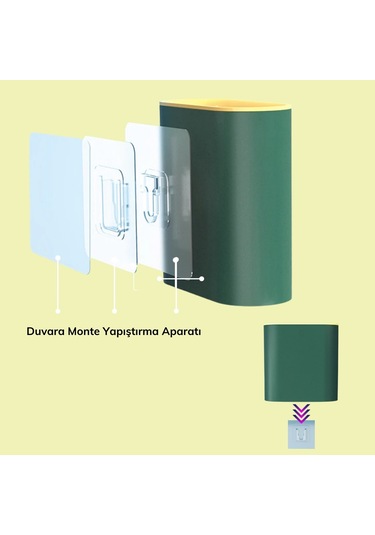 Duvara Monte Edilebilir Kapaklı Askılı Klozet Yumuşak Silikon Baş Çok Renkli