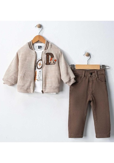 Celira Cnz Gri Triko Kollej Erkek Bebek Takım Çok Renkli