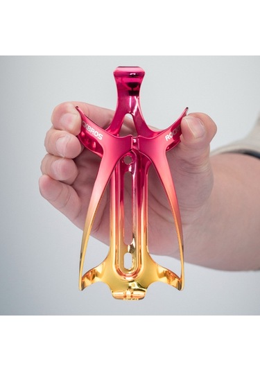 Rockbros Rkl02 Degrade Renk Bisiklet Alüminyum Alaşımlı Su Şişe Kafesi Mtb Yol Bisikleti Şişe Tutucu Raf - Siyah/Kırmızı Kırmızı - Siyah