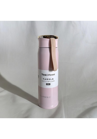 Classıc Stainless Steel Yandan Tutmalı Günlük Şık 450 ML Pembe