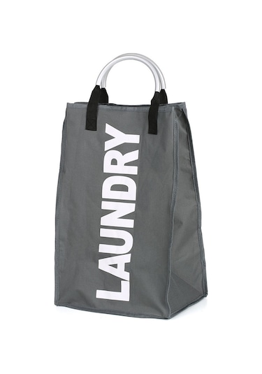 Cbtx Pratik Katlanabilir Kirli Giysileri Yıkama Çamaşır Sepeti Alaşım Saplı Dayanıklı Koyu Gri Diğer