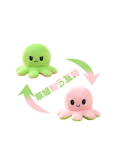 Monyee Çift Taraflı Devriye Oynatabilir Ahtapot Bebek Yüz Değiştirme Oyuncak Yumuşak Peluş Oyuncağı 11-20cm Toptan Satış Diğer