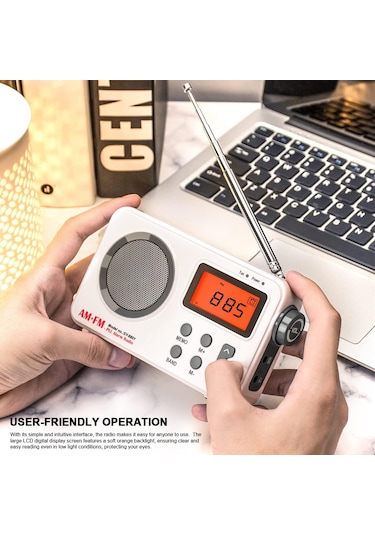 Springsun Taşınabilir Am/fm Radyo Lcd Ekranlı Stereo Radyo Pil Ve Usb İle Çalışır