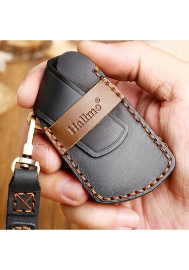 Novahub Hallmo Golf 8 Araba Sığır Derisi Anahtar Kılıfı Siyah