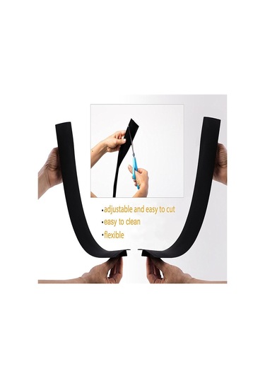 Cbtx Gaz Sobası Yarık Şerit Zehirli Toz Geçirmez Su Geçirmez Mutfak Siyah Sızdırmazlık Şeridi, Boyut: 53.5 5 1cm Siyah