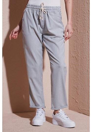 Fashion Friends Bayan Pantolon 25y0344k1 Gri Gri Fashion Friends Bayan Pantolon 25y0344k1 Gri Gri