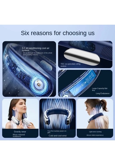 Taşınabilir Boyun Fanı Mini Bıçaksız Sessiz Boyun Askısı Fanı