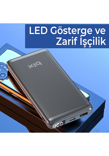 Bix Bxpb107 10000mah 20w Pd Type-c Usb Scp 22.5w Powerbank Siyah