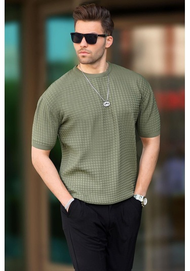 Madmext Madmext Erkek Haki Tişört 5685-Haki