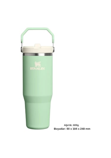 Stanley The Iceflow Flip Straw Pipetli Termos Bardak 0.89 Lt Matara Yeşil