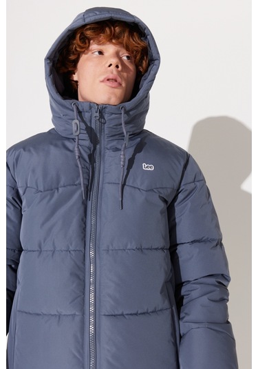 Lee Kapüşonlu Regular Fit Mavi Erkek Şişme Mont L88Bnya66 L88Bnya66 Mavi