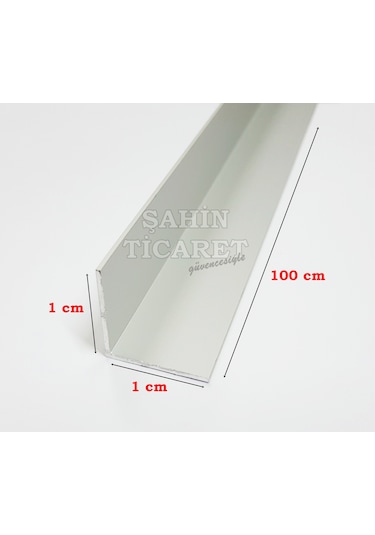 Alüminyum Köşebent Alüminyum Köşe Profil Gri 1 Cm X 1 Cm X 100 Cm