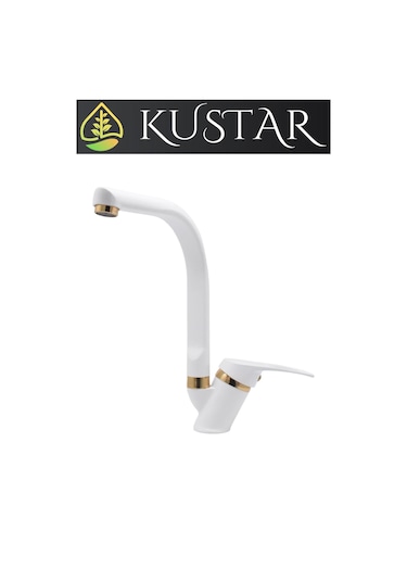 Kustar Tyal Gold Beyaz Mutfak Evye Bataryası
