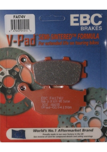 2013-2015 Yamaha Xj 600 Diversion Arka Fren Balatası Ebc Fa174V