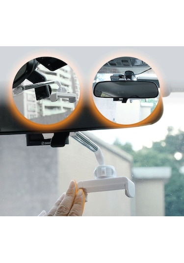 Kenpazar Araba Dikiz Aynasına Takılan Akrobat Telefon Tutucu Siyah