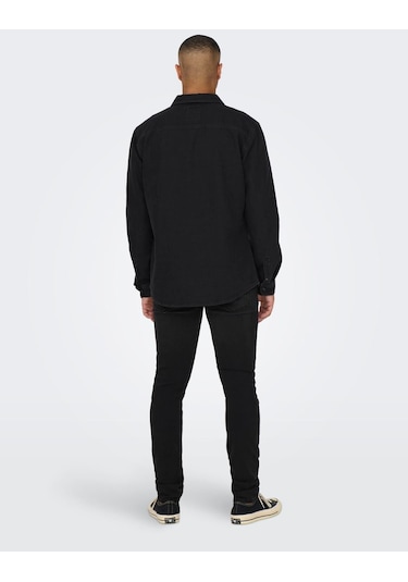 Only & Sons Erkek Göğüs Cepli Denim Gömlek - 22023247 001