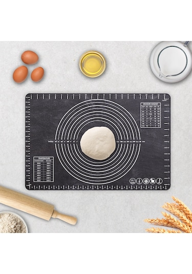 Karatahta Görünümlü Cam Hamur Açma Matı 40cm X 60cm