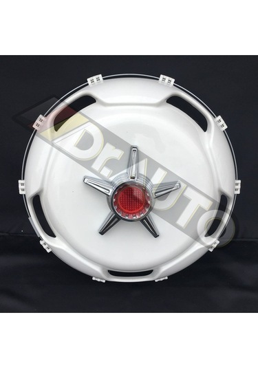 22.5 İnç Düz Model Kırmızı Fırfırlı Jant Kapağı 4'lü Takım