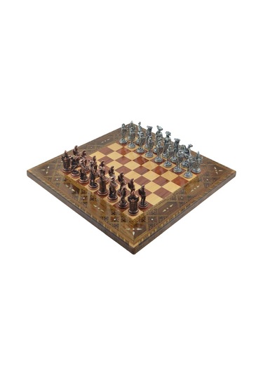 Gifthome Metal Satranç Takımı-seti battal ispanyol antik Ve Sedef