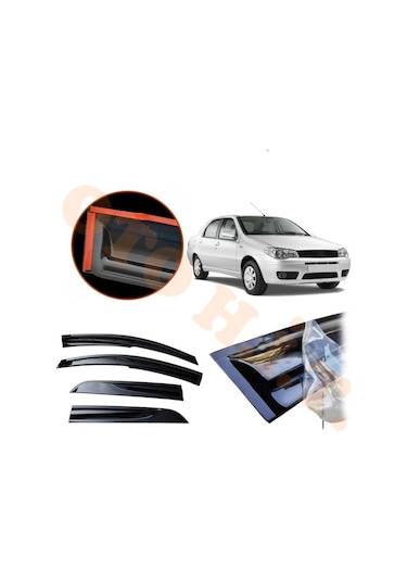 Fiat Albea Cam Rüzgarlığı Parlak Siyah Tam Uyumlu