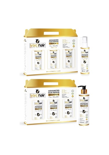 Trixohair Erkekler için Saç Dökülmesine Karşı Bakım Şampuanı 3 x 200 ML + Serum 3 x 60 ML