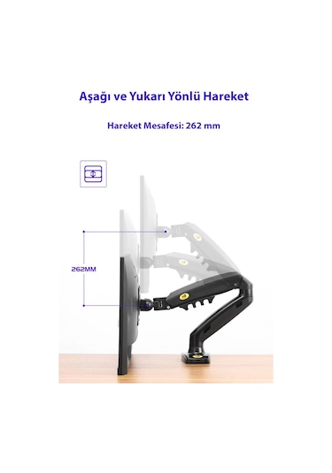 North Bayou Nb F80 Tek Kol Amortisörlü Monitör Tutucu